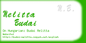 melitta budai business card